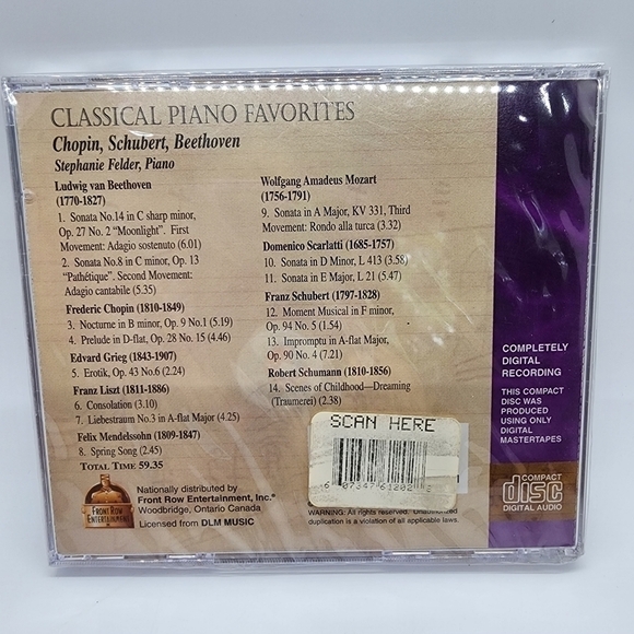 NOS Millennium Classical Music Piano Chopin Shubert Beethoven 14 tracks - Picture 2 of 5